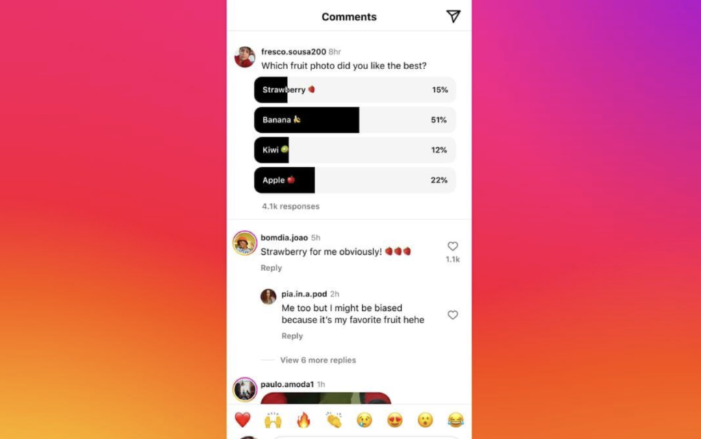 Instagram's Latest Interactive Feature: Polls in Comments